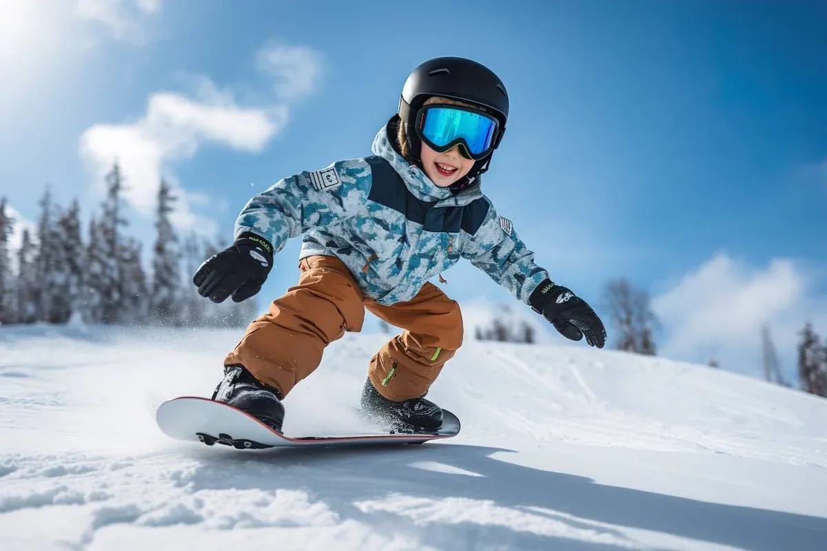 Snowboardzista podczas zjazdu